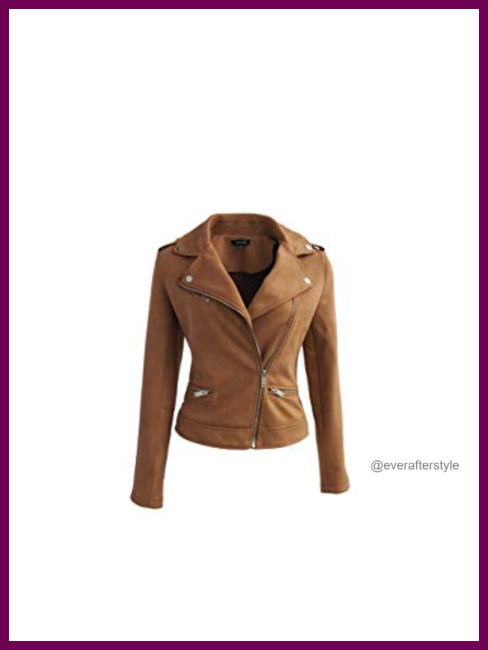Faux Suede Long Sleeve Zip Up Casual Jacket for Women